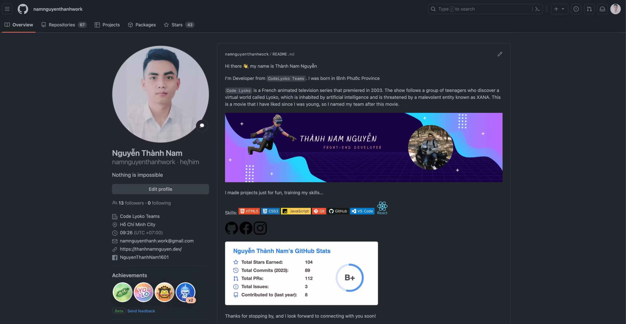Github Profile Readme