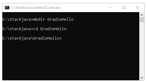 tạo Gradle Project Java bằng dòng lệnh cmd