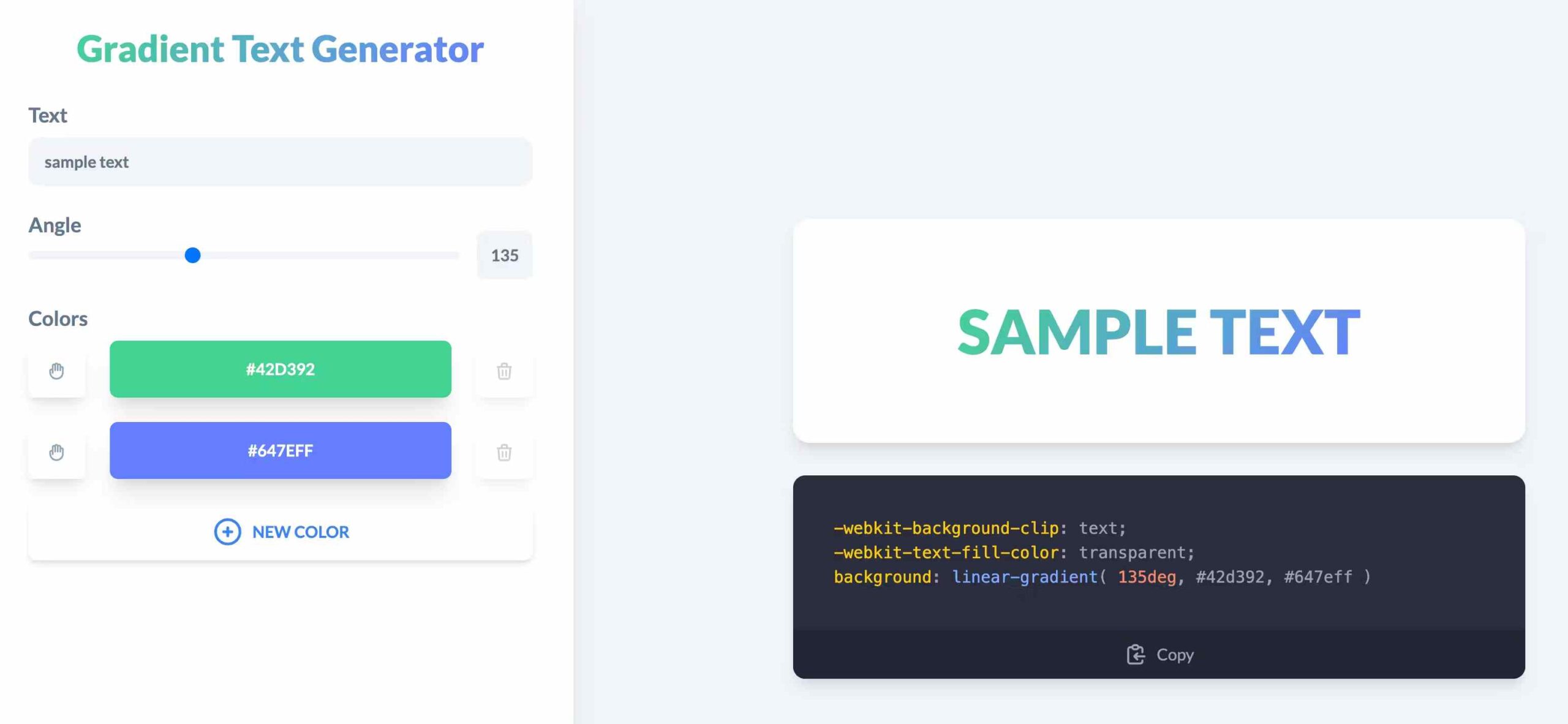 Gradient Text Generator