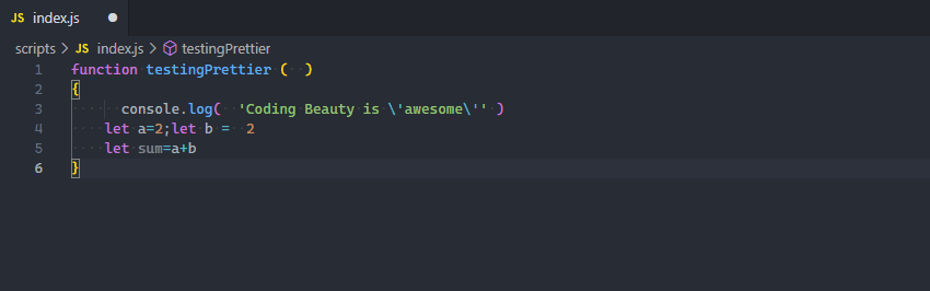 Prettier-demo VSCode Extensions cho web developer