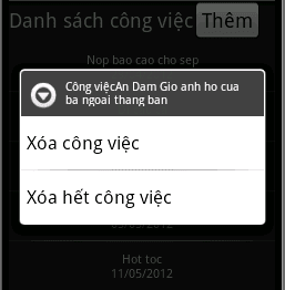 Sqlite trong android