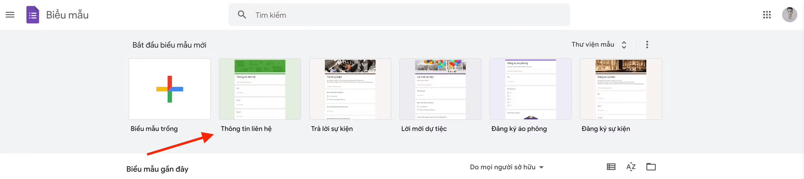 Tạo Google Forms
