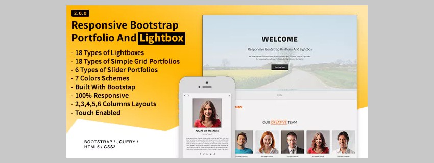 Bootstrap Portfolio and Lightbox