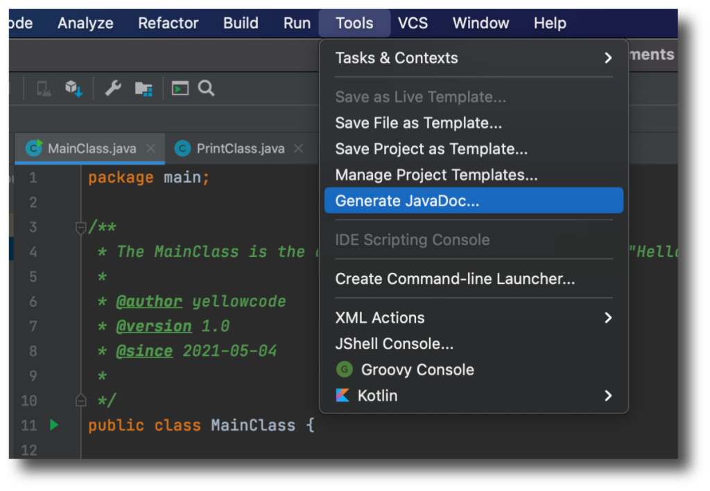 Doc-Comment -Javadoc-Trong-Java-5