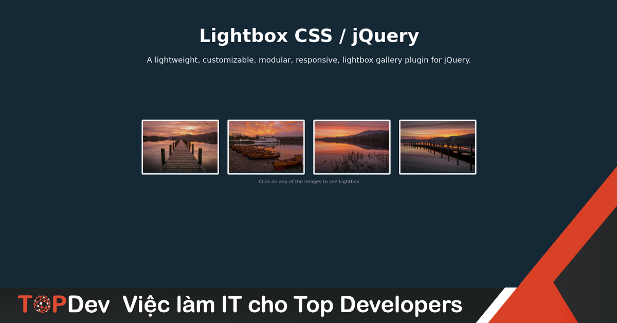 Top các Plugin jQuery tạo Lightbox free đẹp nhất cho website